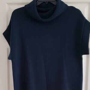 Coldwater Creek dark teal cowl neck sweater vest